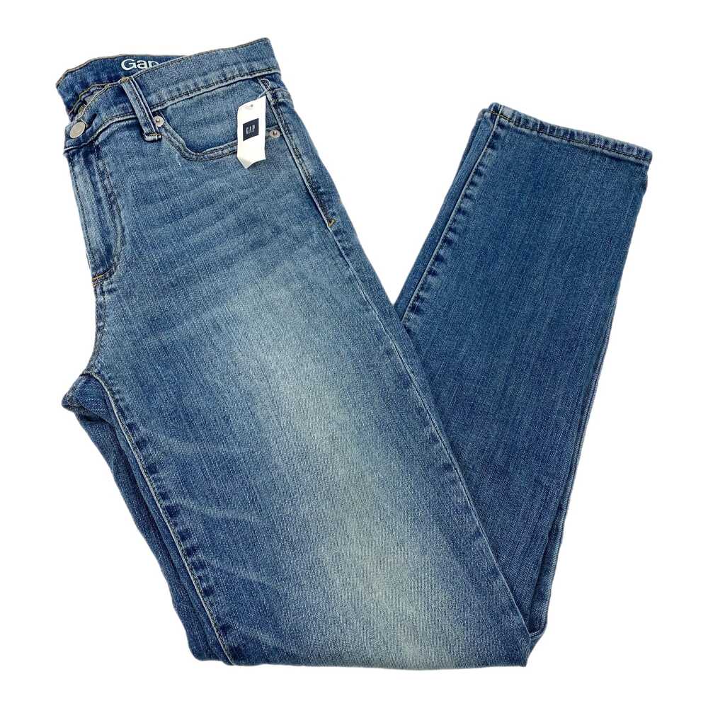 GAP Blue Straight Leg Jeans Low Rise Slim 30in Inseam | Womens 28